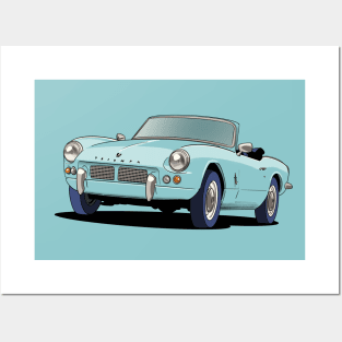 Triumph Spitfire MkII Classic British Car Posters and Art